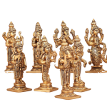 Pure Brass Vishnu Dashavatar Idol Set | 4.5" Superfine Collection | 2.5kg Sacred Masterpiece | Complete Avatar Series | Jaipurio